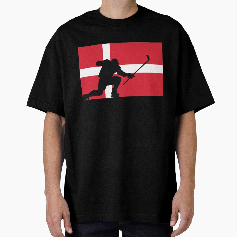 Hockey Denmark Silhouette Celebration by CanvasTee Unisex T-shirt, Sweatshirt, Hoodie, Long Sleeve Tee - T-Shirt, Sweatshirt, Hoodie