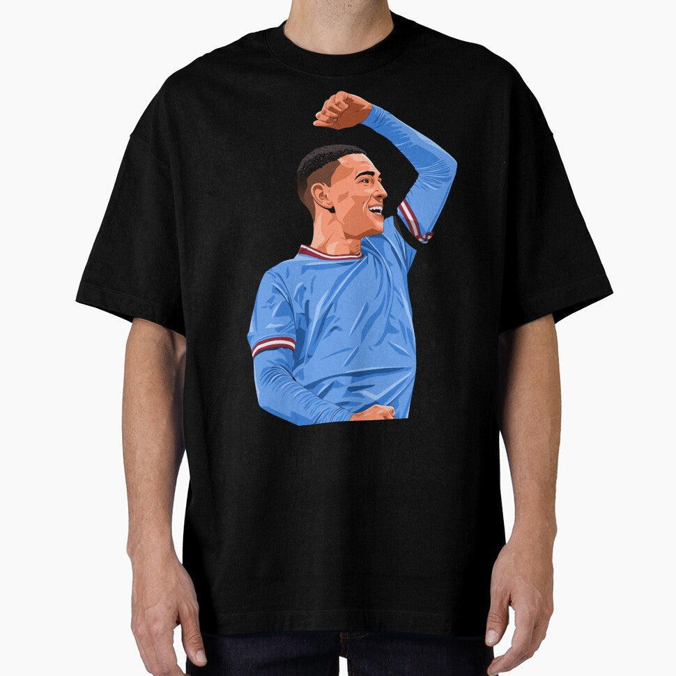 Phil Foden celebration goal by ADES-VECTOR Unisex T-shirt, Sweatshirt, Hoodie, Long Sleeve Tee - T-Shirt, Sweatshirt, Hoodie
