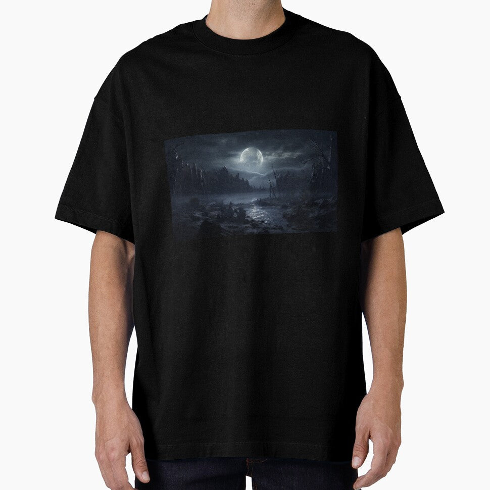 Dark Fantasy Landscape - Werewolf's Moon by Fantasy Masterpiece Unisex T-shirt, Sweatshirt, Hoodie, Long Sleeve Tee - T-Shirt, Sweatshirt, Hoodie