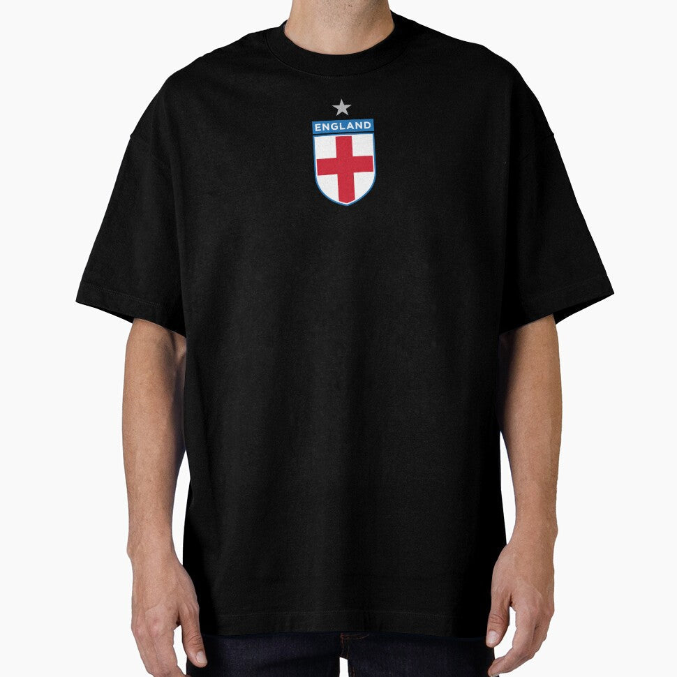 England Shield Flag (On Black) by STUDIO-72 Unisex T-shirt, Sweatshirt, Hoodie, Long Sleeve Tee - T-Shirt, Sweatshirt, Hoodie
