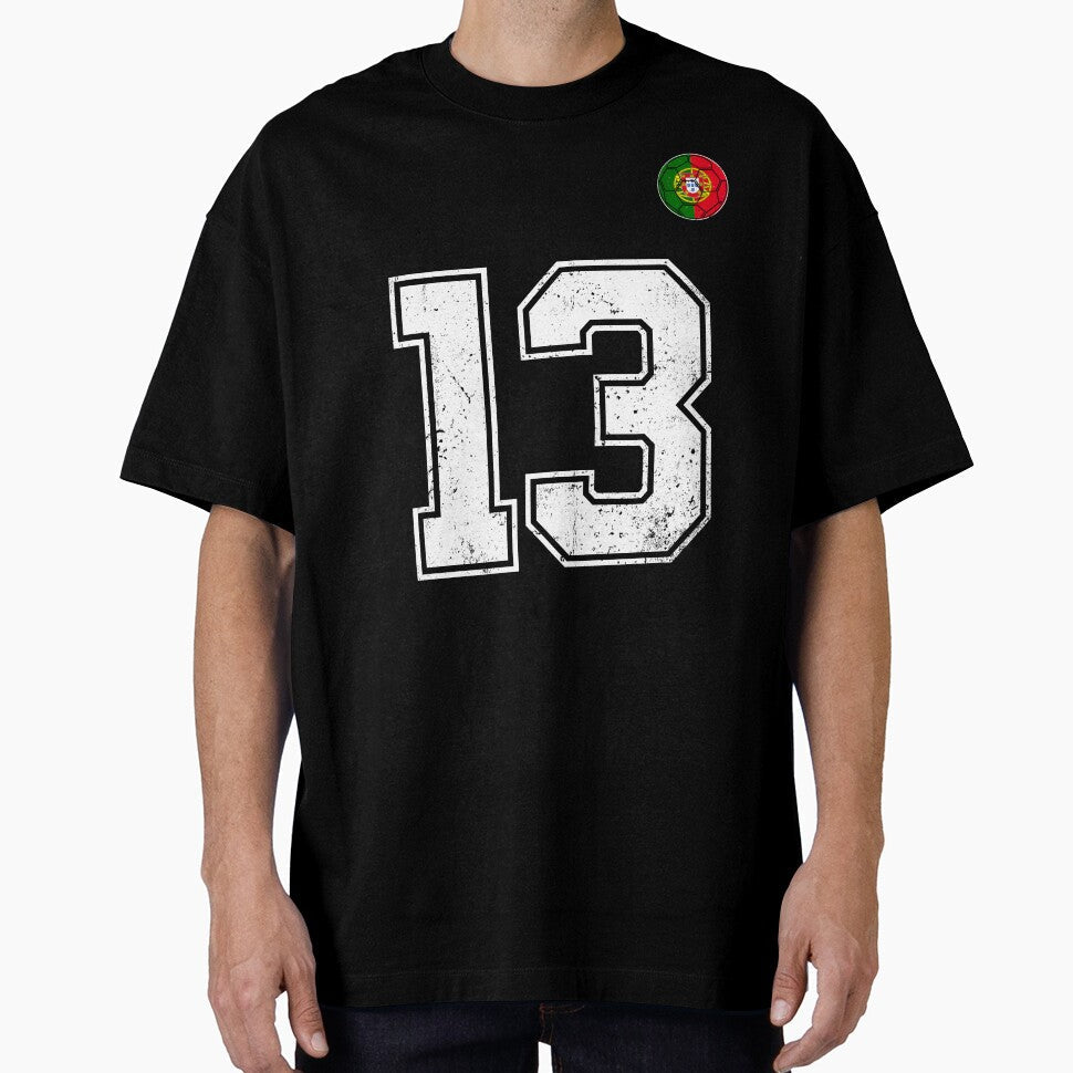 Portugal Soccer Number 13 Vintage Sports Fan by OliviaHayesArt Unisex T-shirt, Sweatshirt, Hoodie, Long Sleeve Tee - T-Shirt, Sweatshirt, Hoodie