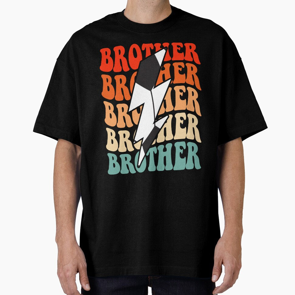 Soccer Brother Retro Groovy Lightning Bolt Fathers Day by Christina-grich Unisex T-shirt, Sweatshirt, Hoodie, Long Sleeve Tee - T-Shirt, Sweatshirt, Hoodie