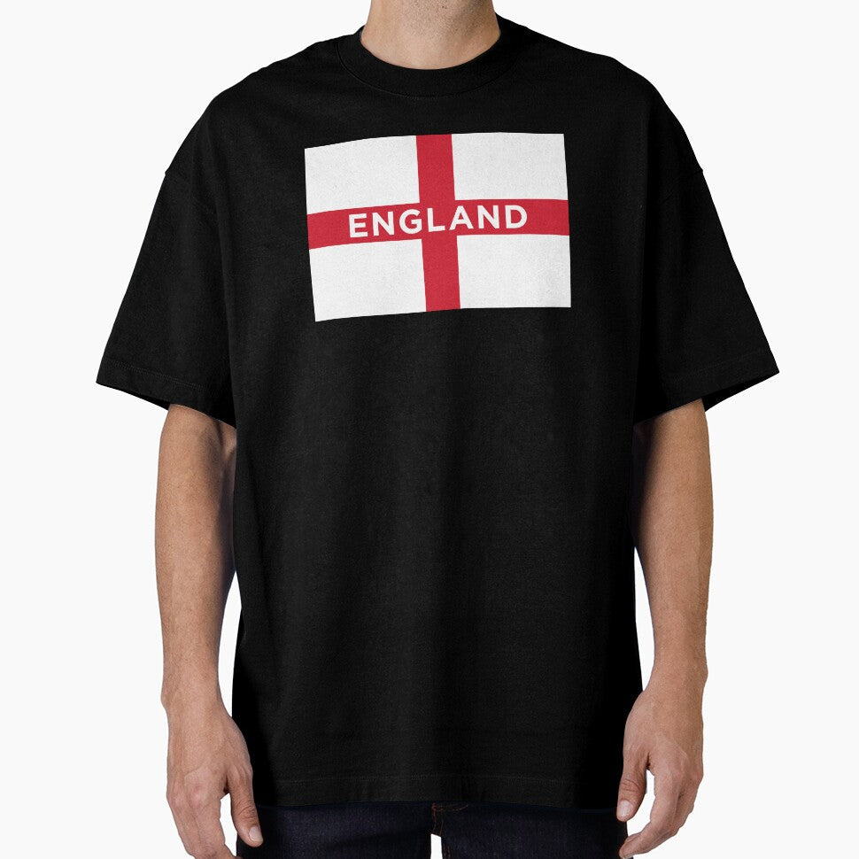 England Flag Text (Large) by STUDIO-72 Unisex T-shirt, Sweatshirt, Hoodie, Long Sleeve Tee - T-Shirt, Sweatshirt, Hoodie