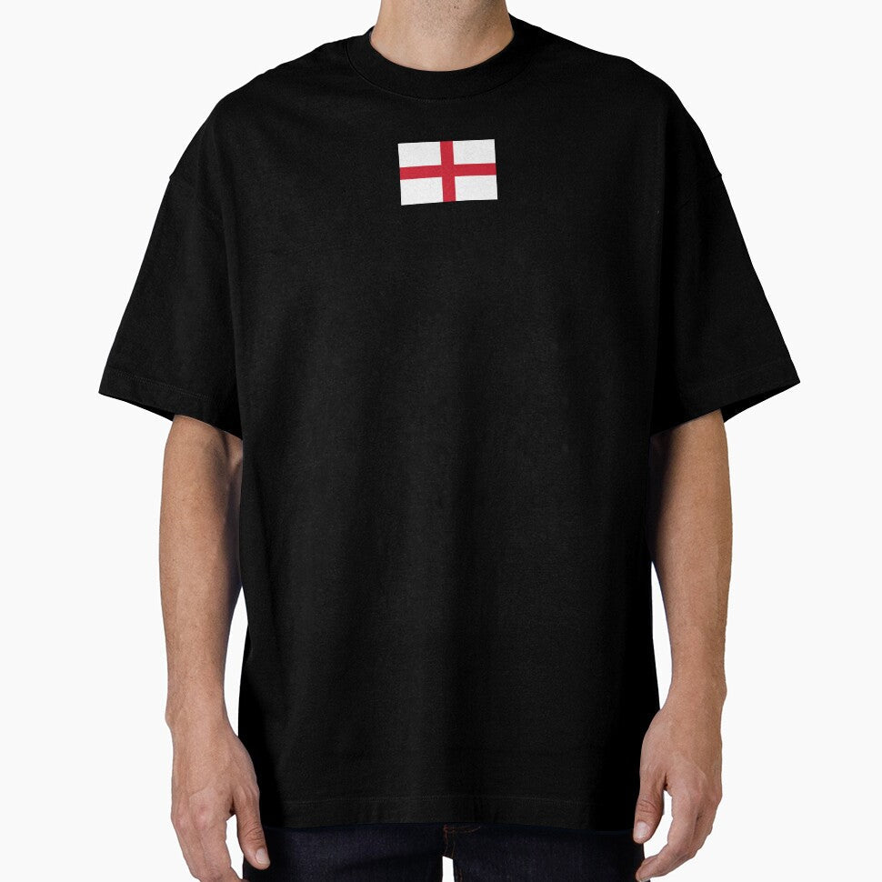 England Flag (Small on Red) by STUDIO-72 Unisex T-shirt, Sweatshirt, Hoodie, Long Sleeve Tee - T-Shirt, Sweatshirt, Hoodie