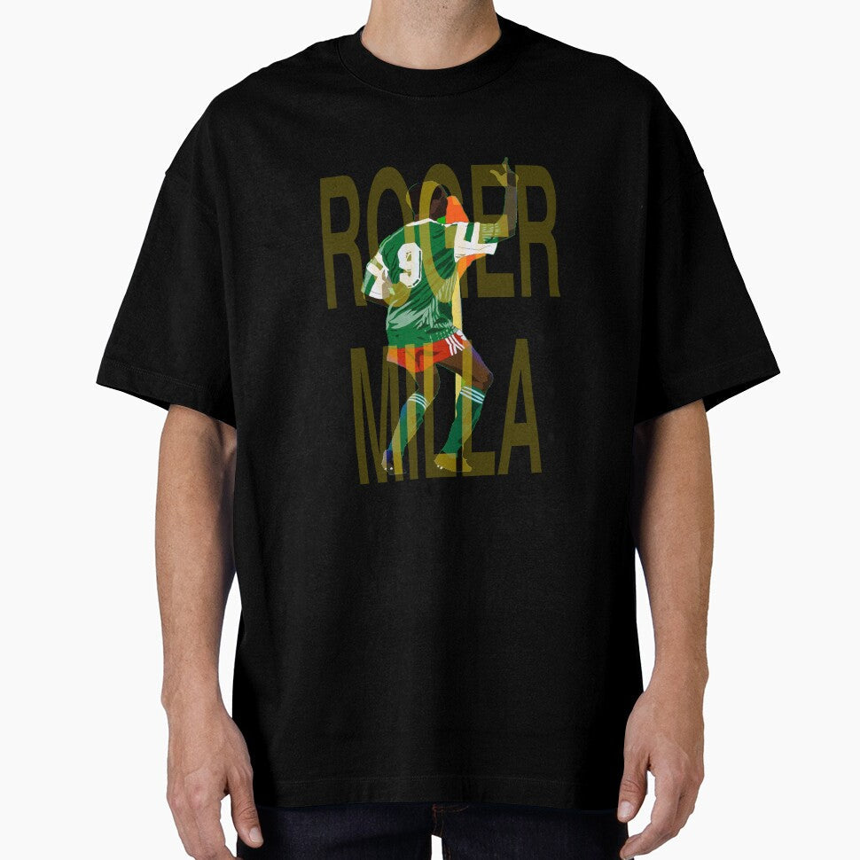 Roger Milla Cameroon Italia 90 Goal Dance Celebration by silkdegreestees Unisex T-shirt, Sweatshirt, Hoodie, Long Sleeve Tee - T-Shirt, Sweatshirt, Hoodie