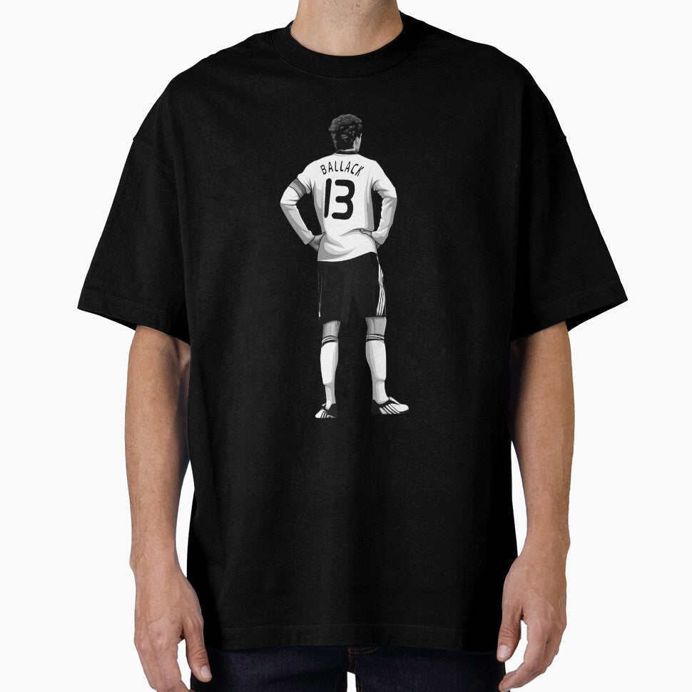 Michael Ballack Black and White Version by Aldduardo Unisex T-shirt, Sweatshirt, Hoodie, Long Sleeve Tee - T-Shirt, Sweatshirt, Hoodie
