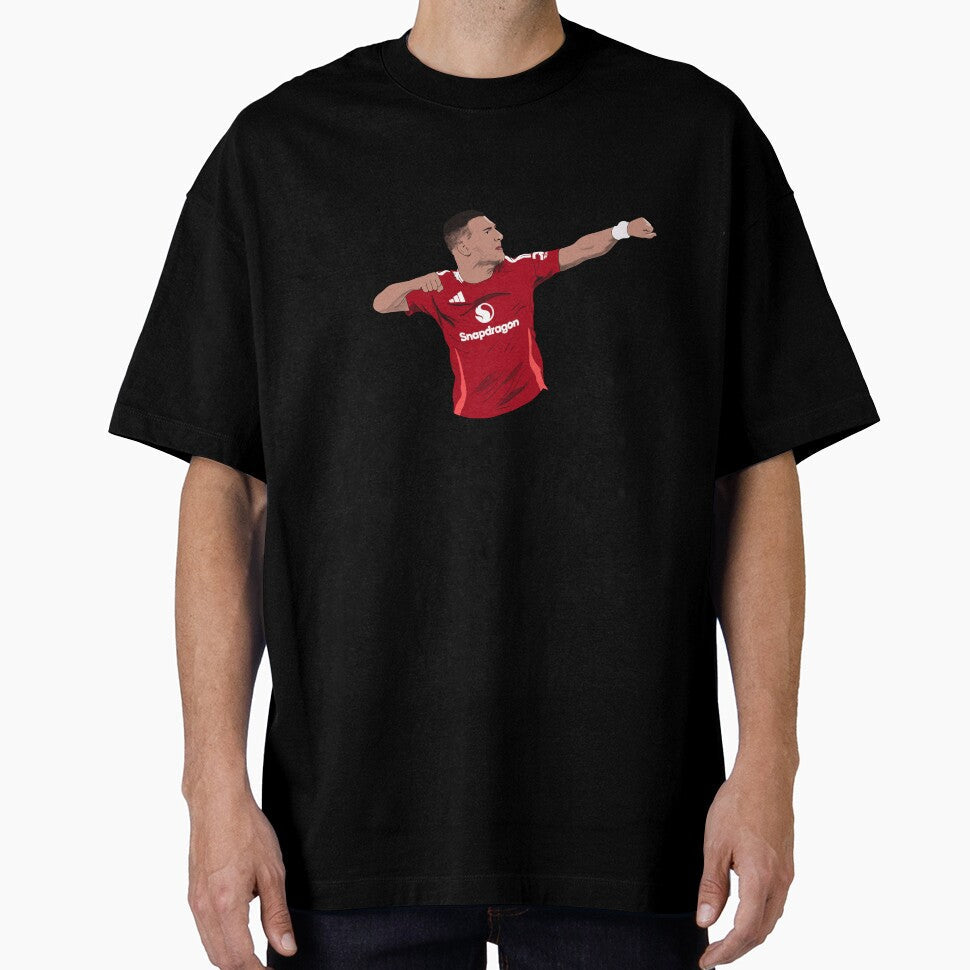 Diogo Dalot Punch Goal Celebration by Hevding Unisex T-shirt, Sweatshirt, Hoodie, Long Sleeve Tee - T-Shirt, Sweatshirt, Hoodie