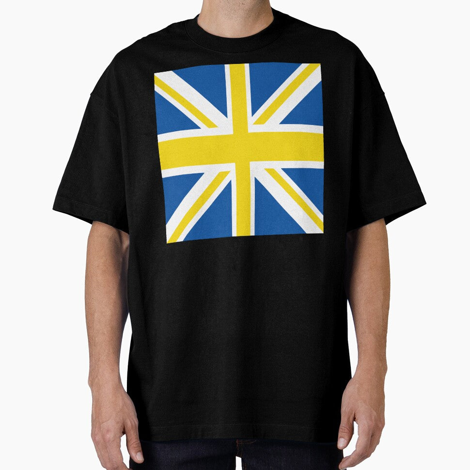 Leeds Blue White Yellow Union Jack Flag by Sporting Colour Unisex T-shirt, Sweatshirt, Hoodie, Long Sleeve Tee - T-Shirt, Sweatshirt, Hoodie