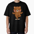 Cute Yoga Bear Embroidery Style  Kawaii Meditating Balance Pose Animal Sticker, Calm Zen Aesthetic Design by ColorSplash123 - T-Shirt, Sweatshirt, Hoodie