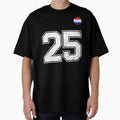 Netherlands Soccer Number 25 Vintage Sports Fan by LiviuGligoros Unisex T-shirt, Sweatshirt, Hoodie, Long Sleeve Tee - T-Shirt, Sweatshirt, Hoodie