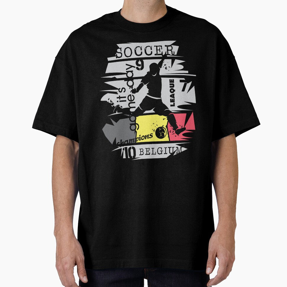 Gift Idea Design Football Belgium Goal Shot Ball Explosion Fan Illustration by AndreMi Unisex T-shirt, Sweatshirt, Hoodie, Long Sleeve Tee - T-Shirt, Sweatshirt, Hoodie