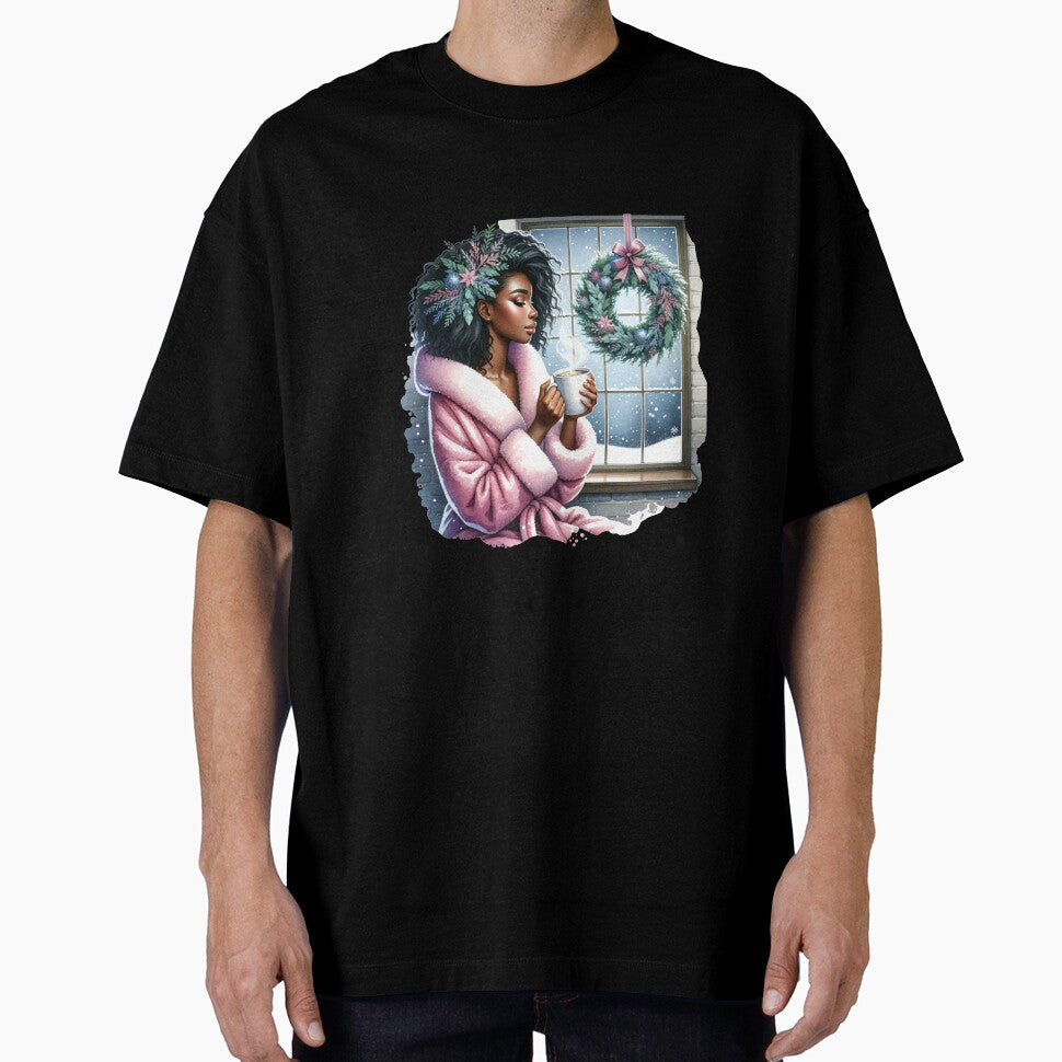 African American Christmas Graphic  Watercolor Holiday Art by artedigital99 Unisex T-shirt, Sweatshirt, Hoodie, Long Sleeve Tee - T-Shirt, Sweatshirt, Hoodie