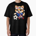 Cute Shiba Inu Soccer Player Japan Fan Dog by Tsugraf Designs Unisex T-shirt, Sweatshirt, Hoodie, Long Sleeve Tee - T-Shirt, Sweatshirt, Hoodie