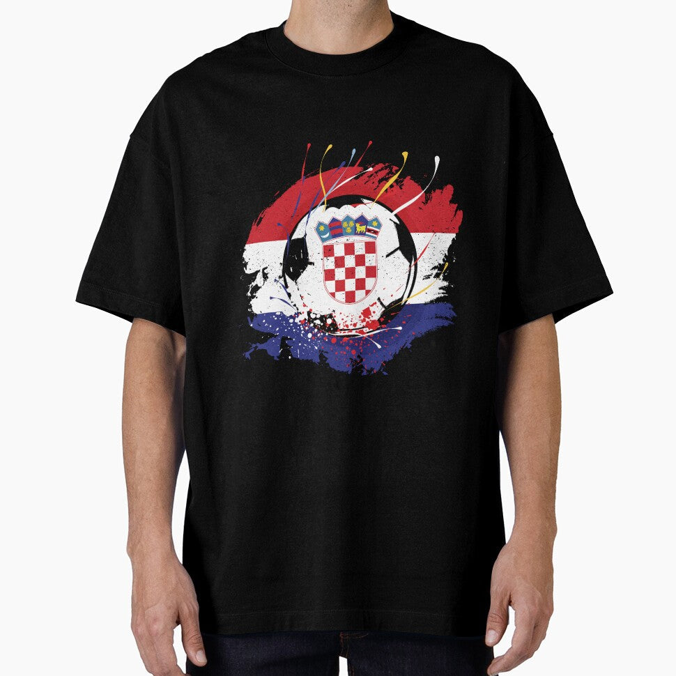 Croatia Football Croatian Flag Grunge Soccer fan by Designer-Girl Unisex T-shirt, Sweatshirt, Hoodie, Long Sleeve Tee - T-Shirt, Sweatshirt, Hoodie