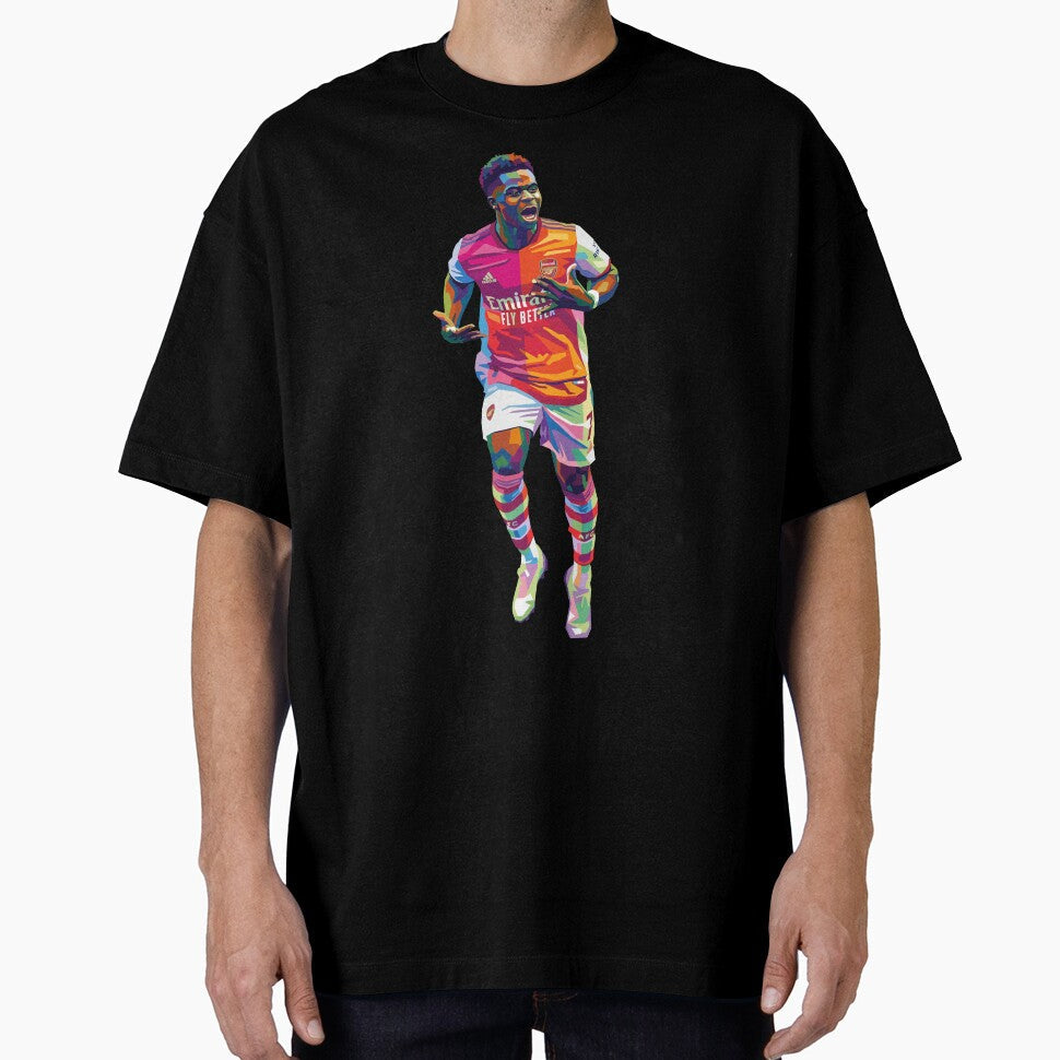 Wpap art Bukayo Saka Celebration by princejolin Unisex T-shirt, Sweatshirt, Hoodie, Long Sleeve Tee - T-Shirt, Sweatshirt, Hoodie