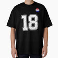Netherlands Soccer Number 18 Vintage Sports Fan by LiviuGligoros Unisex T-shirt, Sweatshirt, Hoodie, Long Sleeve Tee - T-Shirt, Sweatshirt, Hoodie