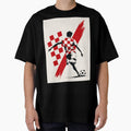 Croatia Football Sprint Minimalist Print by Studio pod Burom Unisex T-shirt, Sweatshirt, Hoodie, Long Sleeve Tee - T-Shirt, Sweatshirt, Hoodie