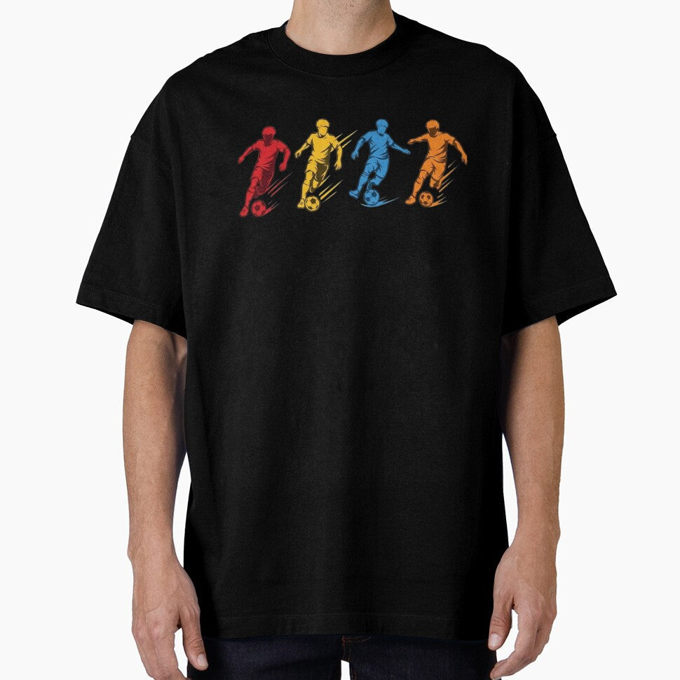 Dynamic Soccer Players Colorful Football Sports Art by haitrieuic96 Unisex T-shirt, Sweatshirt, Hoodie, Long Sleeve Tee - T-Shirt, Sweatshirt, Hoodie