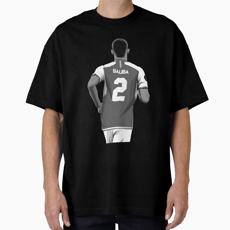 William Saliba Black and White Version by Aldduardo Unisex T-shirt, Sweatshirt, Hoodie, Long Sleeve Tee - T-Shirt, Sweatshirt, Hoodie