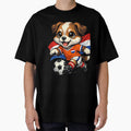Dutch Soccer Dog Mascot Netherlands Flag by Tsugraf Designs Unisex T-shirt, Sweatshirt, Hoodie, Long Sleeve Tee - T-Shirt, Sweatshirt, Hoodie