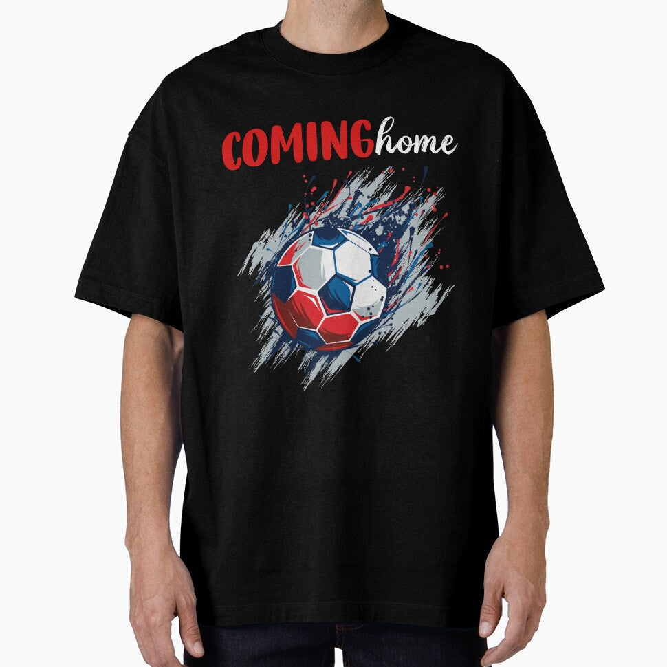 Coming Home Football Red White Blue and Grey by Labradoodlesetc Unisex T-shirt, Sweatshirt, Hoodie, Long Sleeve Tee - T-Shirt, Sweatshirt, Hoodie