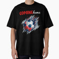 Coming Home Football Red White Blue and Grey by Labradoodlesetc Unisex T-shirt, Sweatshirt, Hoodie, Long Sleeve Tee - T-Shirt, Sweatshirt, Hoodie