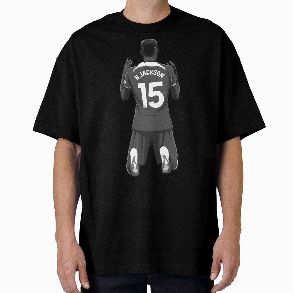 Nicolas Jackson Black and White Version by Aldduardo Unisex T-shirt, Sweatshirt, Hoodie, Long Sleeve Tee - T-Shirt, Sweatshirt, Hoodie