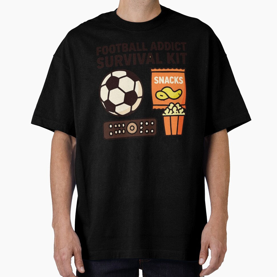 Football Addict Survival Kit Funny Soccer Fan Design by GreennieArt Unisex T-shirt, Sweatshirt, Hoodie, Long Sleeve Tee - T-Shirt, Sweatshirt, Hoodie