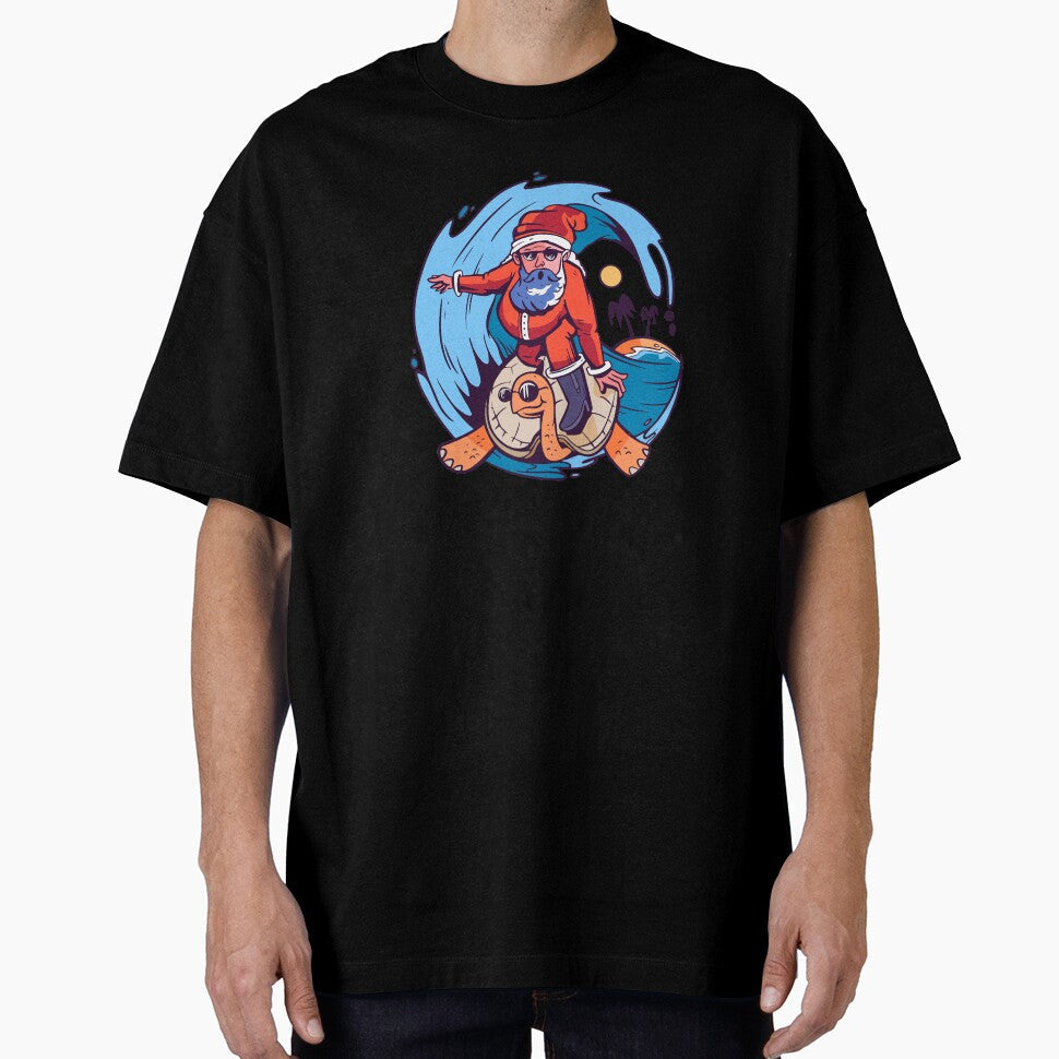 santa Surfing by zaher97 Unisex T-shirt, Sweatshirt, Hoodie, Long Sleeve Tee - T-Shirt, Sweatshirt, Hoodie