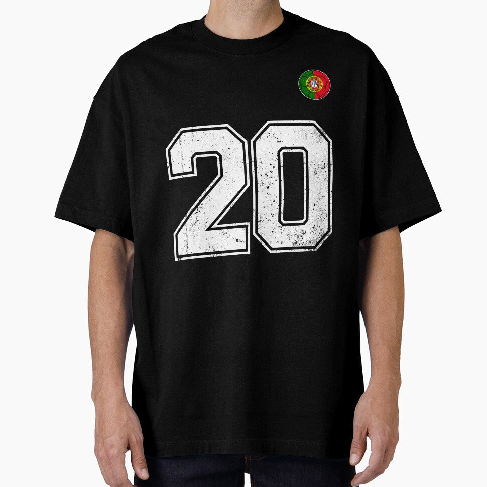 Portugal Soccer Number 20 Vintage Sports Fan by OliviaHayesArt Unisex T-shirt, Sweatshirt, Hoodie, Long Sleeve Tee - T-Shirt, Sweatshirt, Hoodie