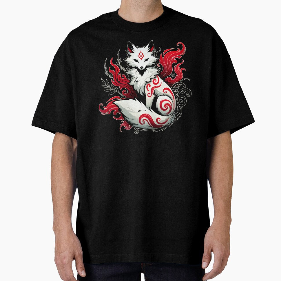 Japanese Fox Spirit Mythology Anime by TomFrontierArt Unisex T-shirt, Sweatshirt, Hoodie, Long Sleeve Tee - T-Shirt, Sweatshirt, Hoodie