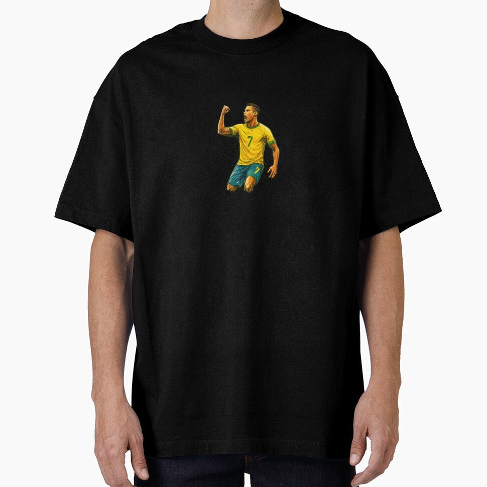 Energetic Soccer Celebration  Number 7 Sketch Art by edimoraes Unisex T-shirt, Sweatshirt, Hoodie, Long Sleeve Tee - T-Shirt, Sweatshirt, Hoodie