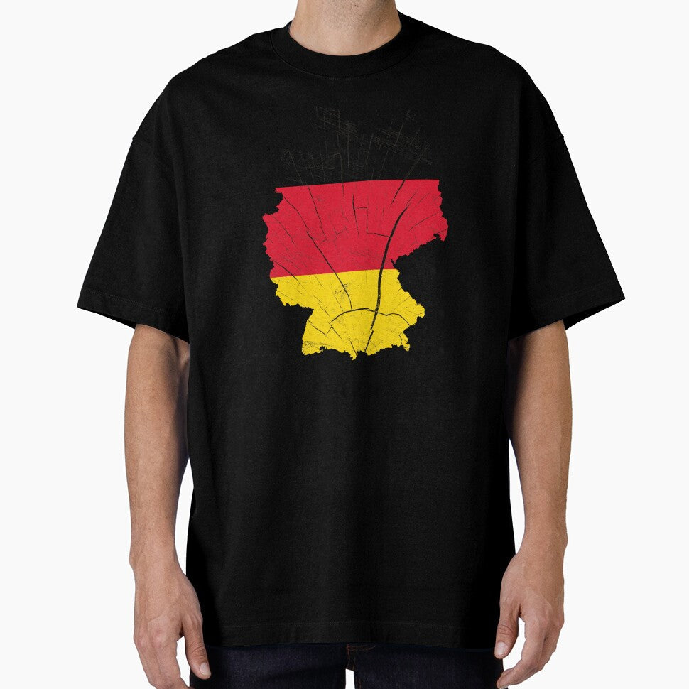 Germany Flag Map Wood Effect by Blok45 Unisex T-shirt, Sweatshirt, Hoodie, Long Sleeve Tee - T-Shirt, Sweatshirt, Hoodie