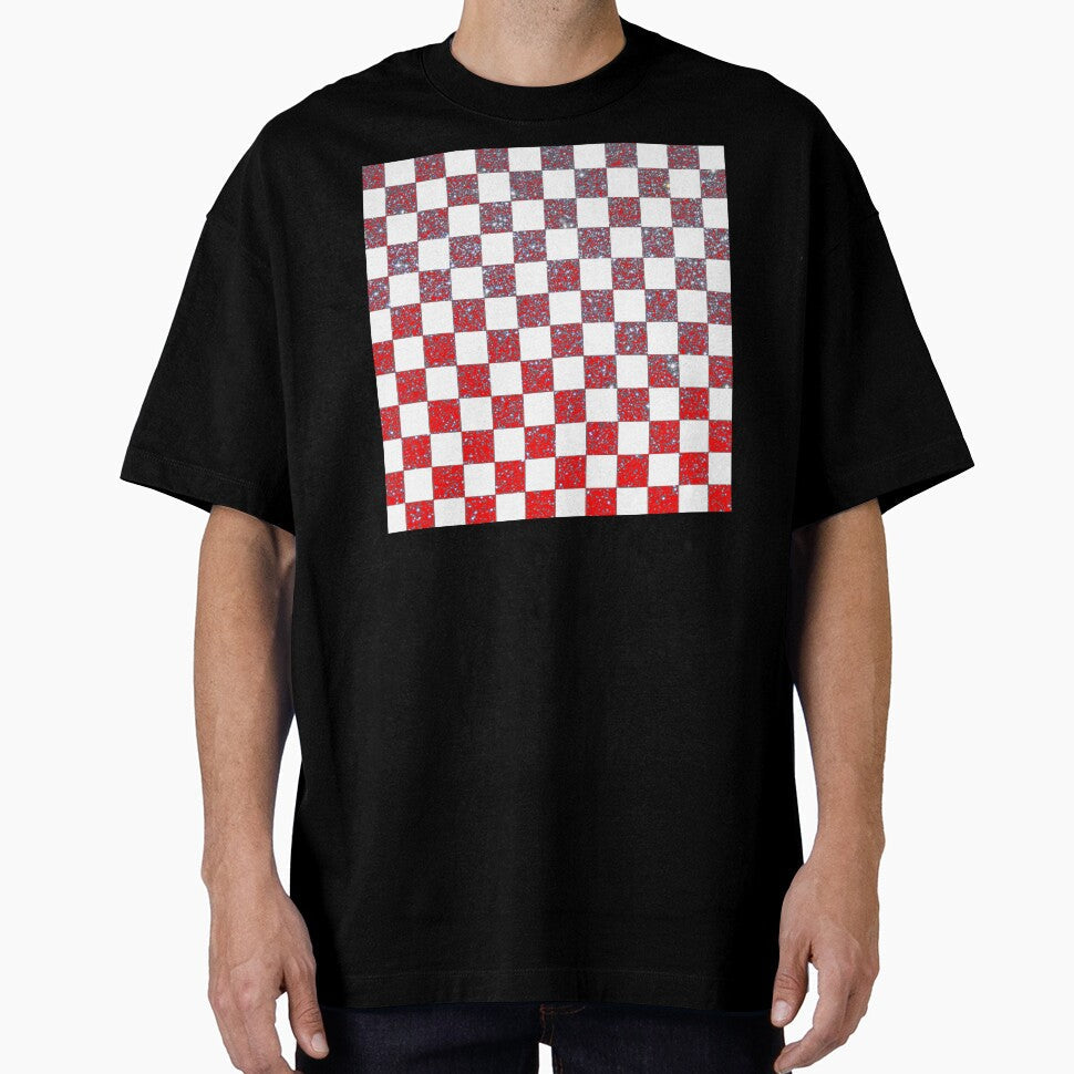 Checkerboard Glitter Croatia by oxoxoxo Unisex T-shirt, Sweatshirt, Hoodie, Long Sleeve Tee - T-Shirt, Sweatshirt, Hoodie