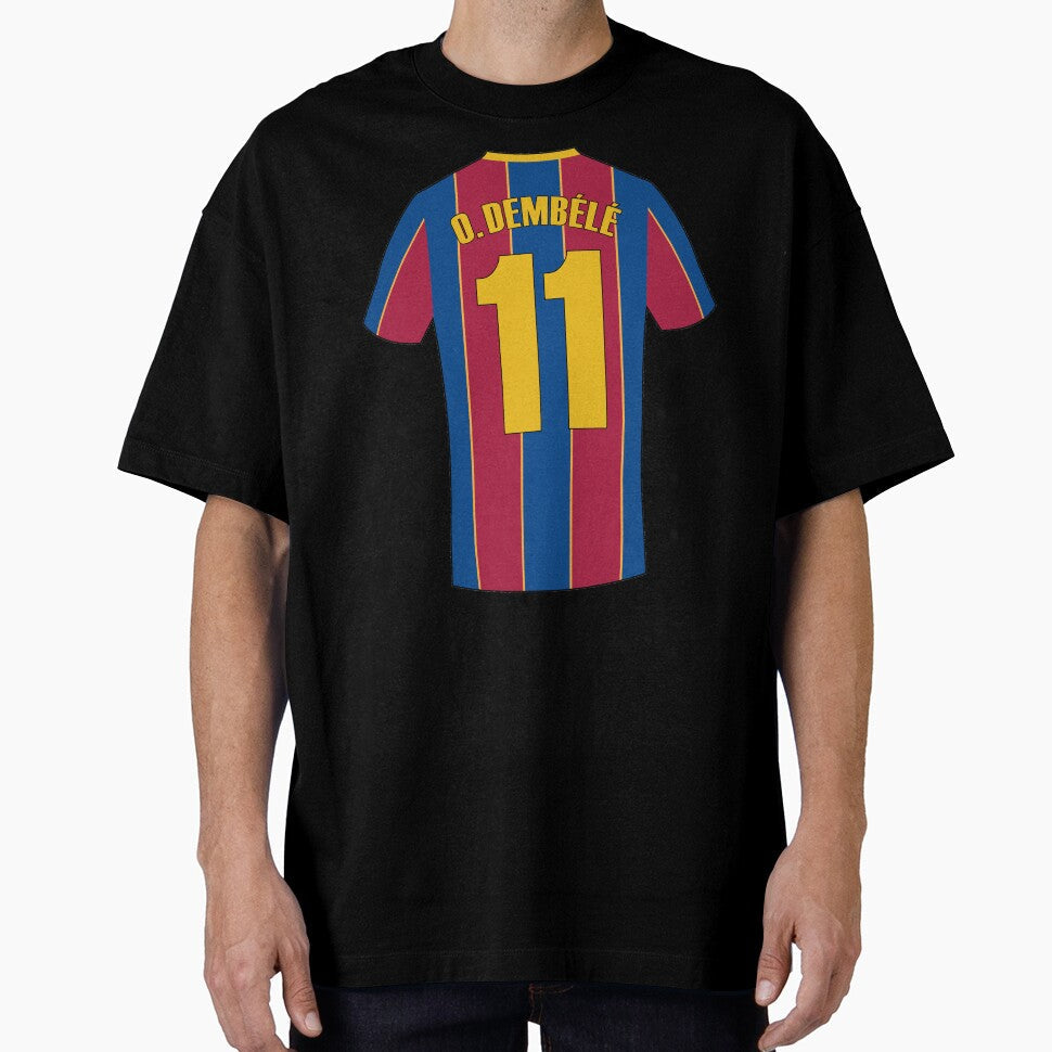 Ousmane dembele Barcelona football jersey by Justtrendytees Unisex T-shirt, Sweatshirt, Hoodie, Long Sleeve Tee - T-Shirt, Sweatshirt, Hoodie