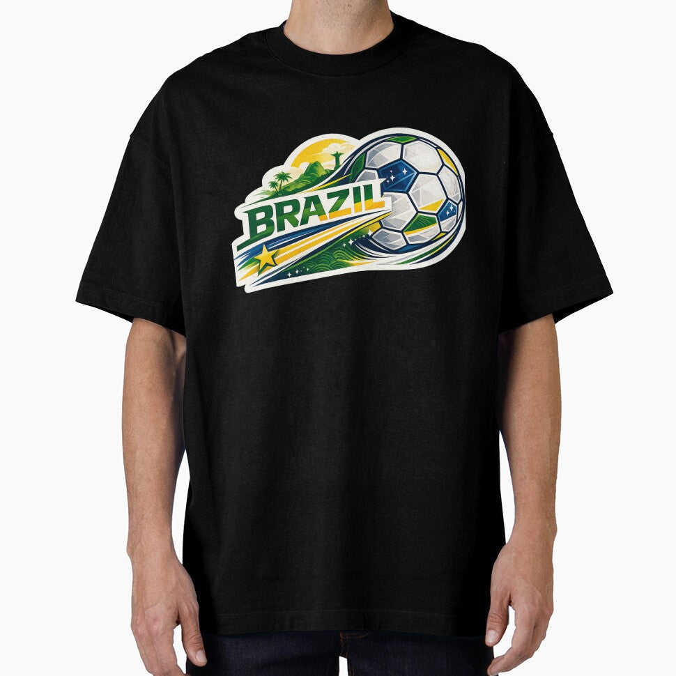 Brazil Football Sticker for Fans Who Feel the Energy of the Game | Minimal Soccer Design by shlepyart - T-Shirt, Sweatshirt, Hoodie