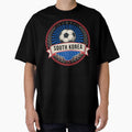 South Korea Vintage Soccer Crest  Retro Korean Football Badge Fan Emblem by icemanphotos Unisex T-shirt, Sweatshirt, Hoodie, Long Sleeve Tee - T-Shirt, Sweatshirt, Hoodie