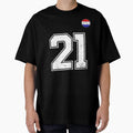 Netherlands Soccer Number 21 Vintage Sports Fan by LiviuGligoros Unisex T-shirt, Sweatshirt, Hoodie, Long Sleeve Tee - T-Shirt, Sweatshirt, Hoodie