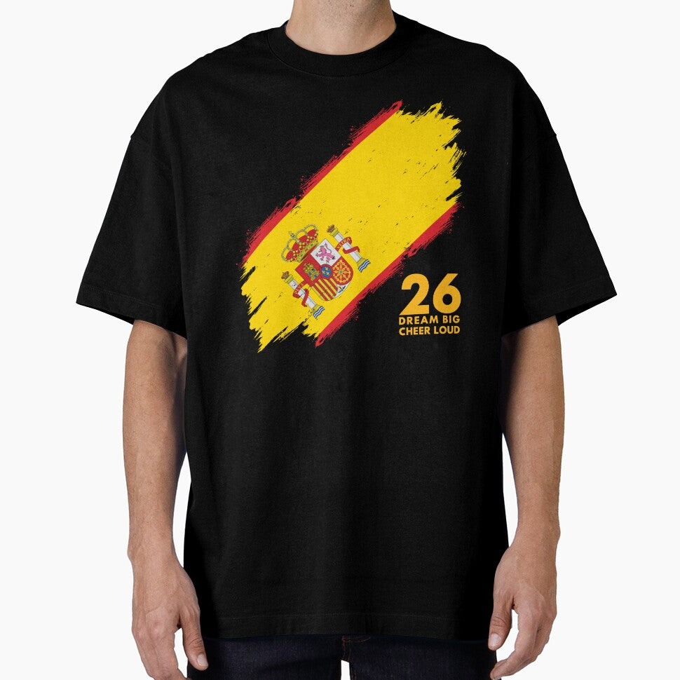 Spain Football 2026 Dream Big Cheer Loud by BananaPrint Unisex T-shirt, Sweatshirt, Hoodie, Long Sleeve Tee - T-Shirt, Sweatshirt, Hoodie