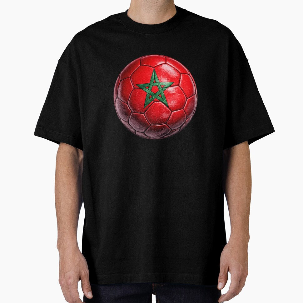 Morocco Football Flag Design by redsharkuk Unisex T-shirt, Sweatshirt, Hoodie, Long Sleeve Tee - T-Shirt, Sweatshirt, Hoodie