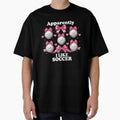 Apparently I Like Soccer Pink Bow Coquette by Betsytiptoe Unisex T-shirt, Sweatshirt, Hoodie, Long Sleeve Tee - T-Shirt, Sweatshirt, Hoodie