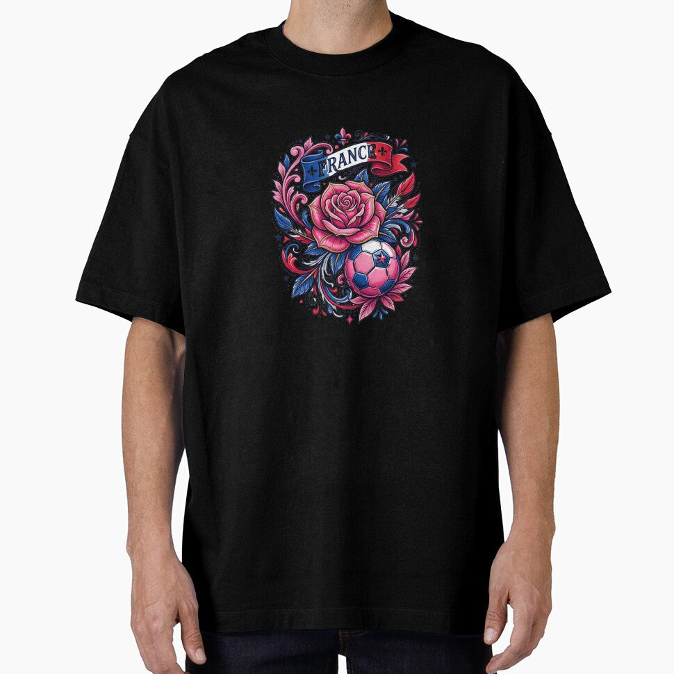 France Rose  Neo Traditional Football Illustration World Cup 2026 by David Mateo ArtWorks - T-Shirt, Sweatshirt, Hoodie