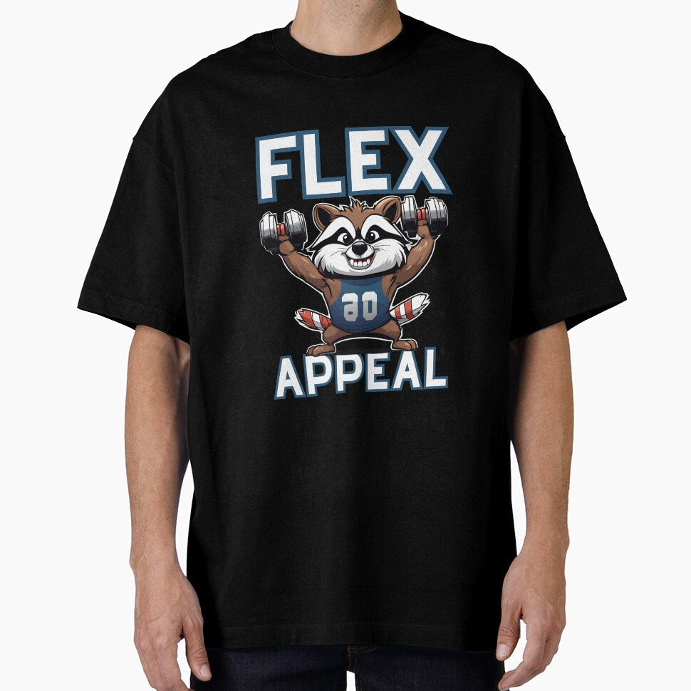 Flex Apppeal - Raccoon Gym by OnTheTrend Unisex T-shirt, Sweatshirt, Hoodie, Long Sleeve Tee - T-Shirt, Sweatshirt, Hoodie