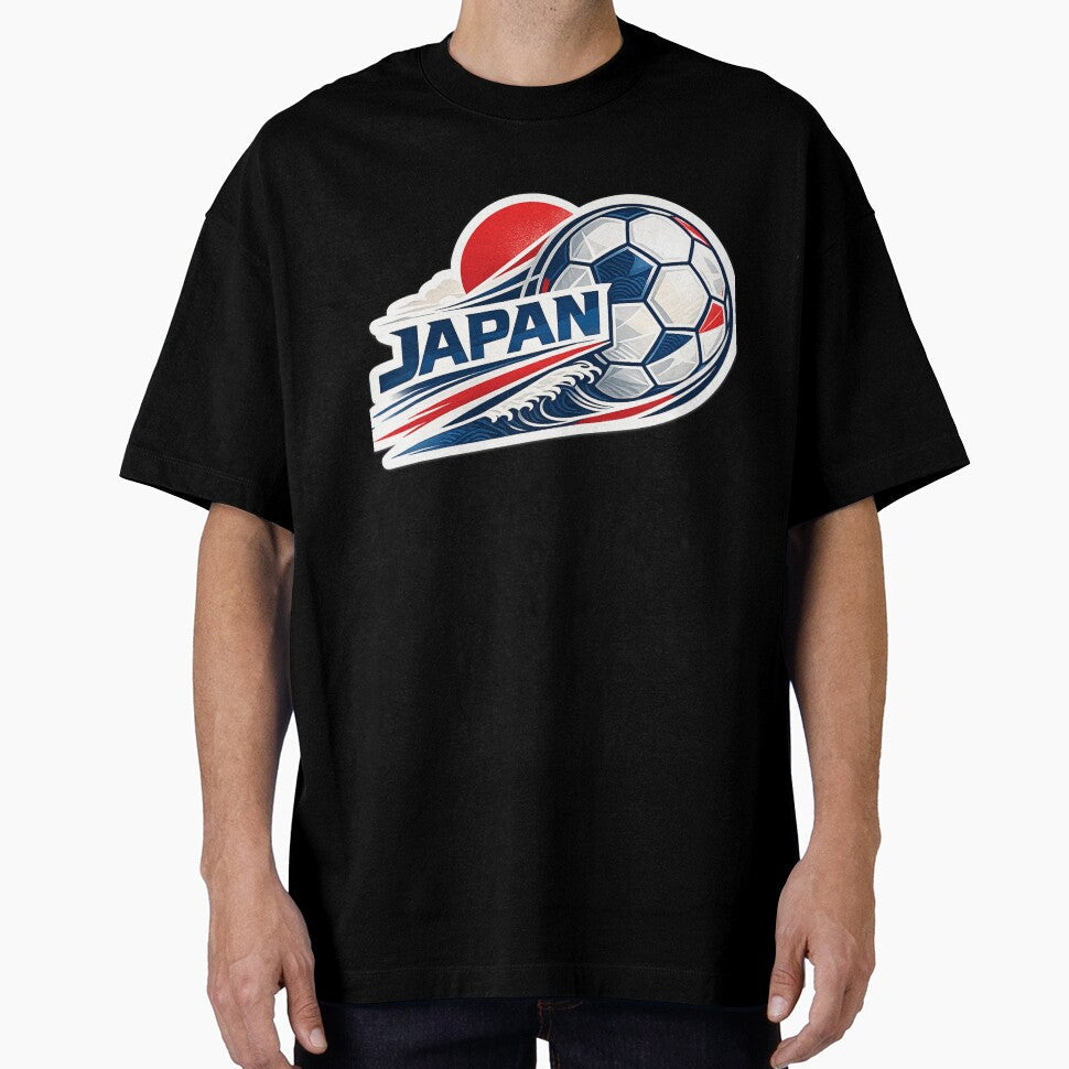 Japan Football Sticker for Fans Who Love Clean Japanese Aesthetic | Minimal Soccer Designq by shlepyart - T-Shirt, Sweatshirt, Hoodie
