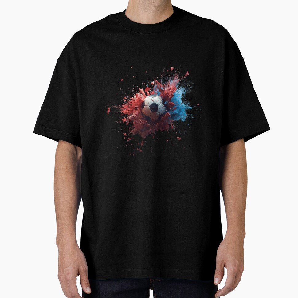 Explosive Soccer Impact  Game Day Football Design by Pigmentra Unisex T-shirt, Sweatshirt, Hoodie, Long Sleeve Tee - T-Shirt, Sweatshirt, Hoodie