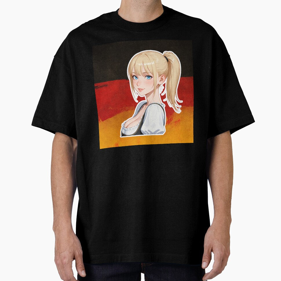 German Dirndl Waifu Germany Football World Cup by Shirt-Otakus Unisex T-shirt, Sweatshirt, Hoodie, Long Sleeve Tee - T-Shirt, Sweatshirt, Hoodie