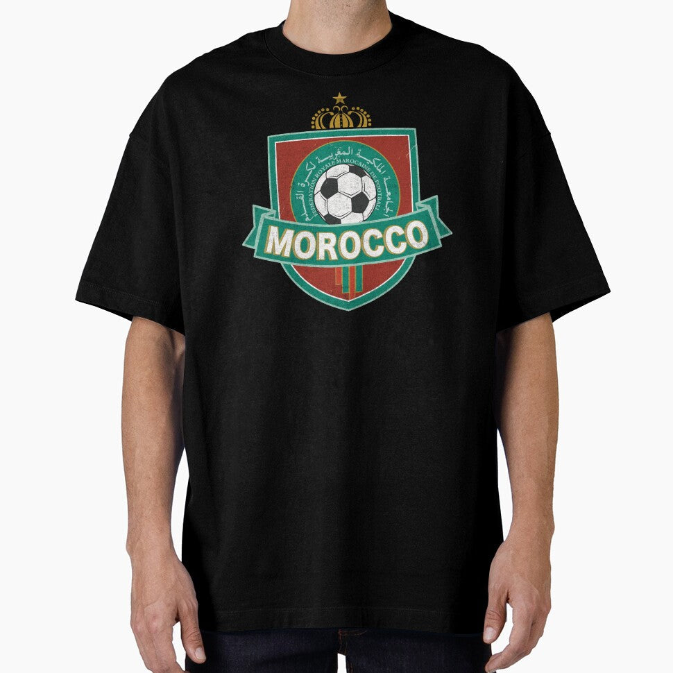 Morocco Soccer Crest by Numero14 Unisex T-shirt, Sweatshirt, Hoodie, Long Sleeve Tee - T-Shirt, Sweatshirt, Hoodie