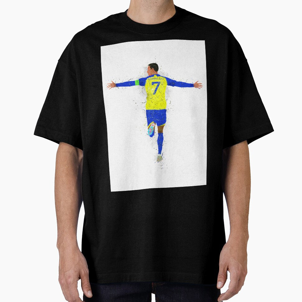 Cristiano Ronaldo Al Nassr Football by AronArtGallery Unisex T-shirt, Sweatshirt, Hoodie, Long Sleeve Tee - T-Shirt, Sweatshirt, Hoodie