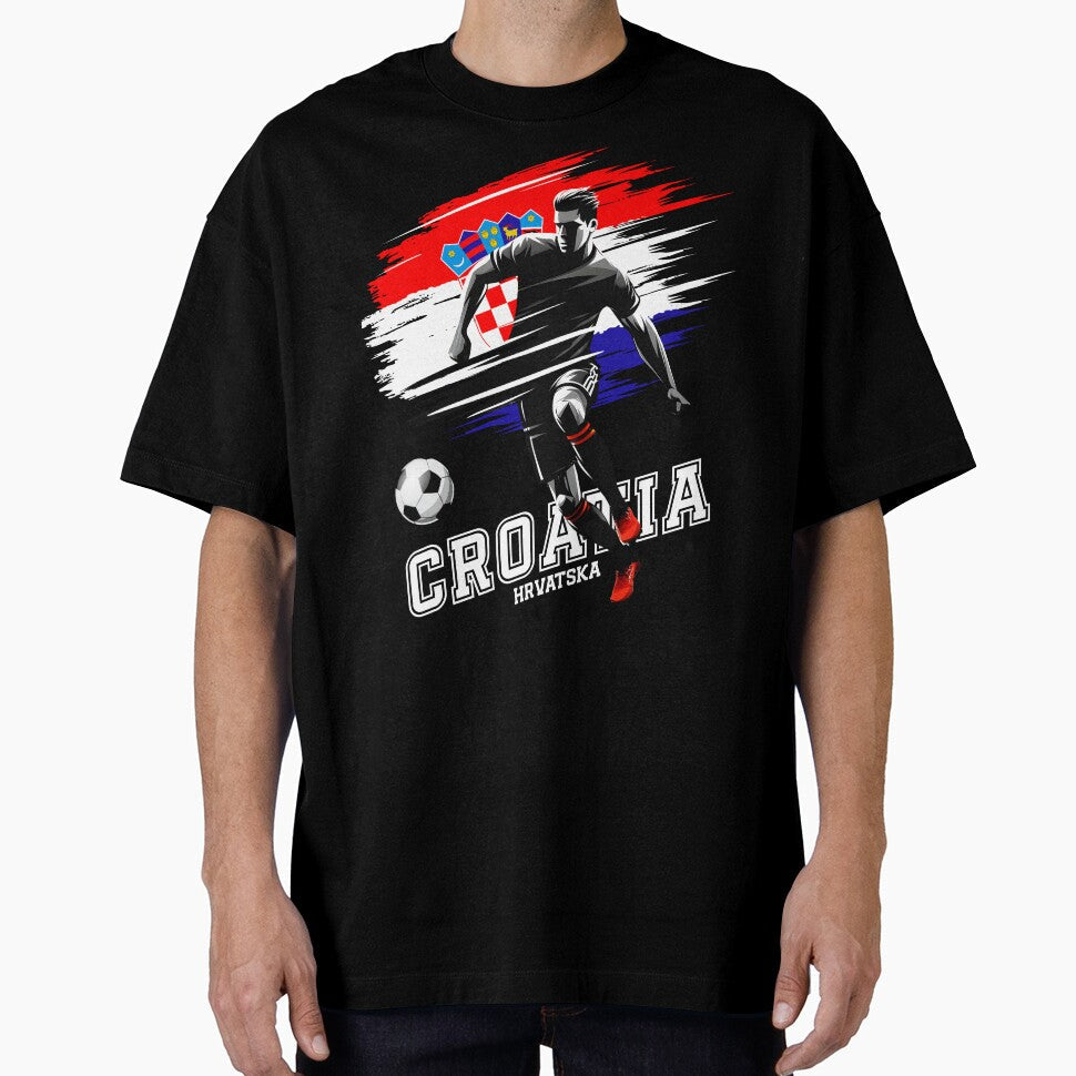 Football Soccer Croatia Croatian Flag Player Grunge Silhouette by Infinitee8hirts Unisex T-shirt, Sweatshirt, Hoodie, Long Sleeve Tee - T-Shirt, Sweatshirt, Hoodie