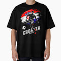 Football Soccer Croatia Croatian Flag Player Grunge Silhouette by Infinitee8hirts Unisex T-shirt, Sweatshirt, Hoodie, Long Sleeve Tee - T-Shirt, Sweatshirt, Hoodie